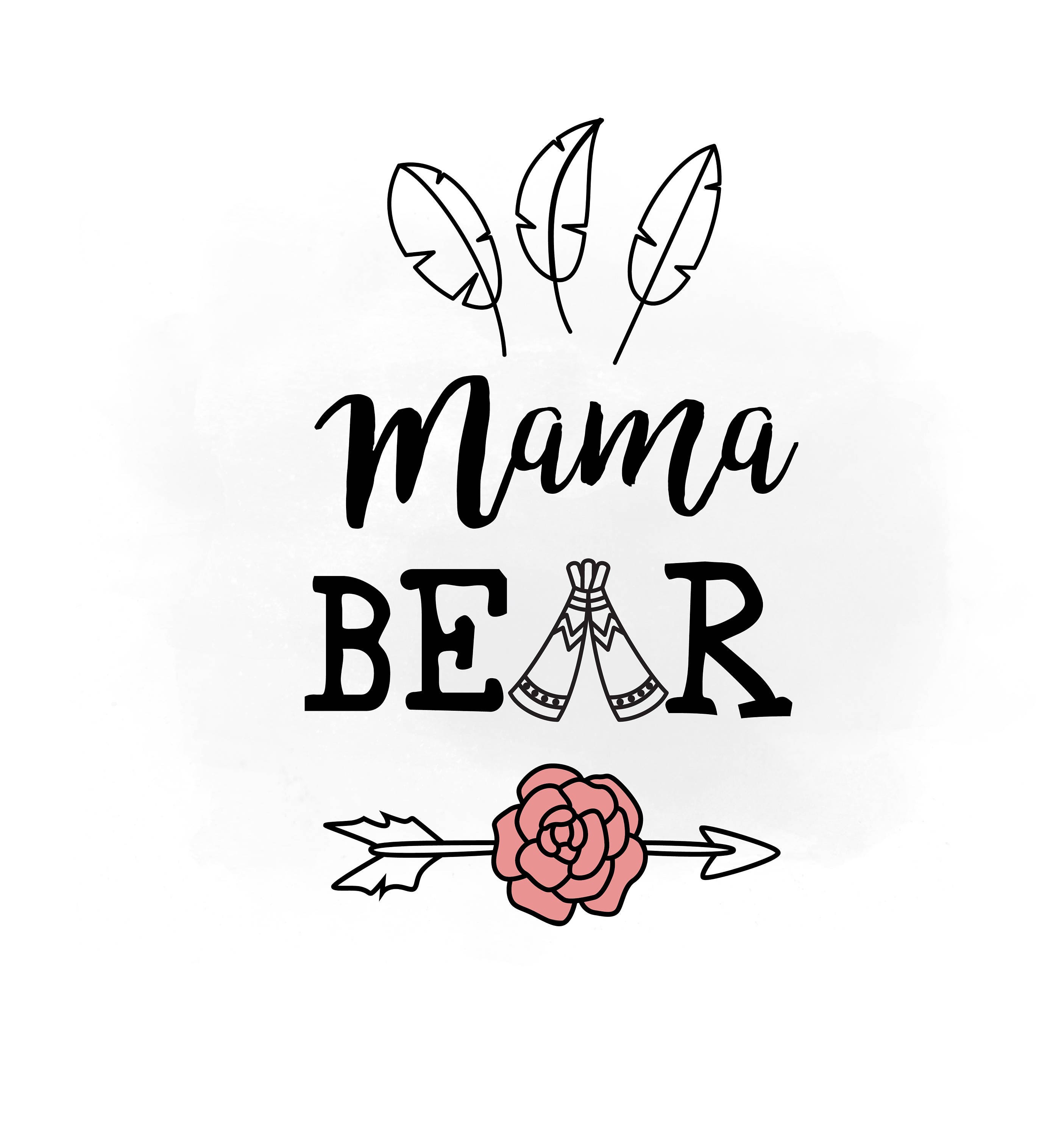 Download Mama Bear svg clipart Mama bear clipart digital file Mothers
