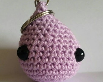 Raindrop keychain charm