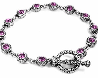 February Birthstone, Crystal Amethyst Jewelry, Crystal Birthstone Bracelet, Layering Bracelet, Amethyst Bracelet, Birthstone for February