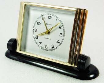 WORKING !!! Vintage Russian Mechanical Alarm Clock Slava from Soviet Union Period CCCP