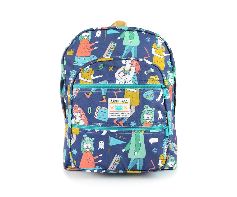 Dreamer Print Big Pocket Backpack