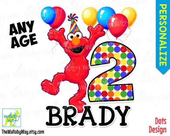 Download Elmo Birthday Printable Iron On Transfer or Use as Clip Art