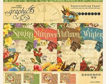 ON SALE Graphic 45 Seasons 8x8 Paper Pad