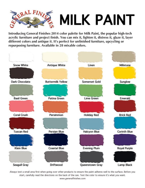 Milk Paint Pint or Quart General Finishes 28 Colors