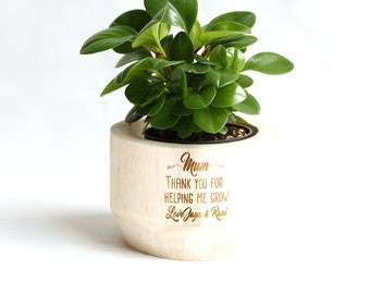 Mother's Day Personalised Timber Plant Pot