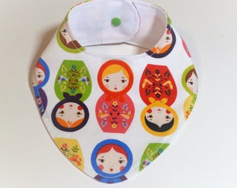 Matryoshka Bib Babushka Bib Russian Nesting Doll Bib Matryoshka Doll Babushka Doll Russian Baby Matryoshka Bib