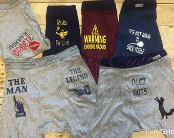 Valentine Boxers. Naughty Boxers. Hilarious gift. Man. Husband. Boyfriend. Fiance. Gag gift. Boxers. Boxer Briefs.