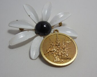 July Larkspur Charm Birth Month Flower Pendant