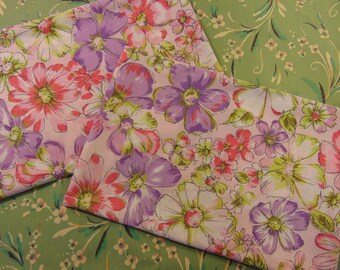 Set of Vintage Bibb Floral Pillowcases