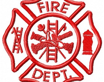 Fire Department Machine Embroidery Design