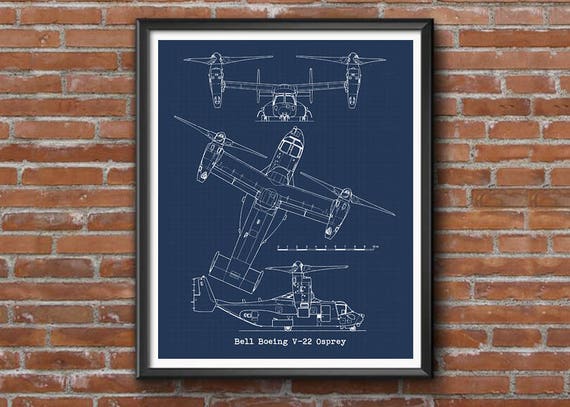 V22 Osprey blueprint Boeing V-22 Osprey Instant Download