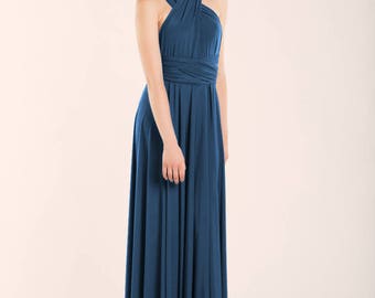 Snorkel blue bridesmaid dress, aegean blue dress, long snorkel blue dress, aegean blue long dress, aegean blue bridesmaid dress, dark blue