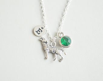Wolf Necklace, Wolf necklace Jewelry, Wolf Charm necklace, Wolf gift, Animal necklace, dainty necklace , simple gift , Animal jewelry, Fox