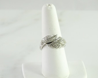 Pave' Sterling Statement Ring Size 8