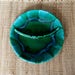 De Forest Of California Pottery Ashtray Numbered 243 // Green Blue // Mid Century // USA Pottery