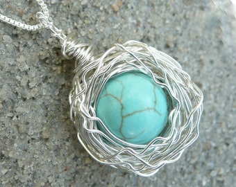 Bird's Nest Necklace Sterling Silver