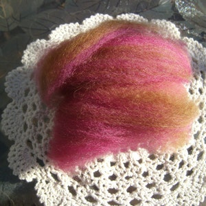 Alpaca BLF Fiber Roving for spinning / Chocolate Covered Cherry