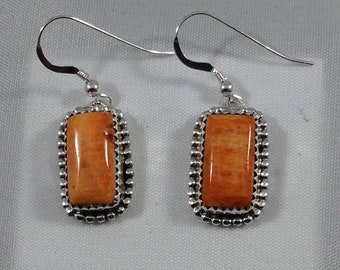 Orange Spiny Oyster Earrings