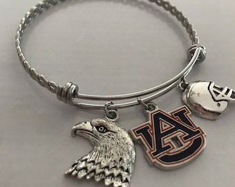 Auburn University bangle charm bracelet