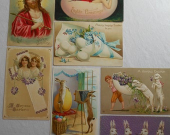 Vintage Easter Postcards lot of 7