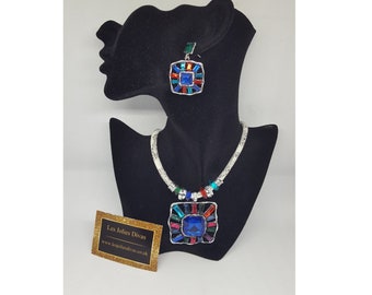 Union jack statement necklace
