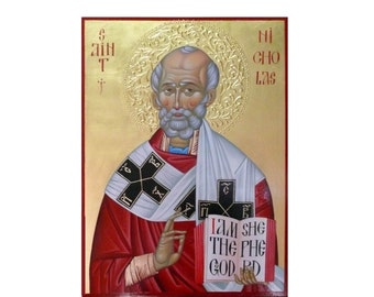 St. Nicholas, icon art, icons paint, byzantine icon, hand painted, orthodox icon, orthodox gift, christian iconography,