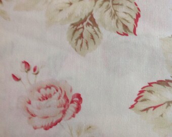 3 Sisters, Favorites for Moda, Cream Fabric, China White, Pink Roses, Shabby Chic, Fabric by the Yard