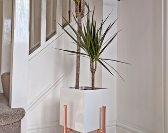 QuirkHub® Cross Indoor Copper Planter | Modern Plant Stand | Plant Stand | Indoor Plant Stand | Indoor Plants | Planter | Indoor Plant