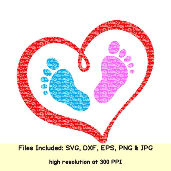 Download baby feet svg footprints svg shower heart blue pink girl boy