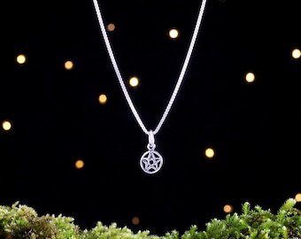 Sterling Silver Tiny Pentacle - (Charm Only or Necklace)