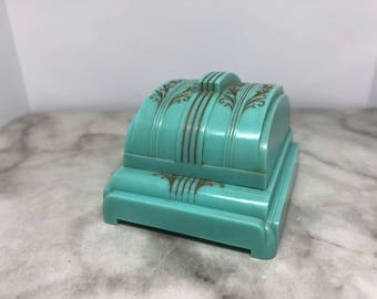 Vintage Art Deco Celluloid Ring Box Vintage Wedding Ring Box Holder Carved detail, vintage wedding