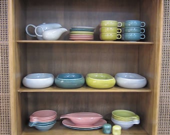 Vintage 1950s Mid-Century Russel Wright Steubenville American Modern Dinnerware Set 40+ Pieces