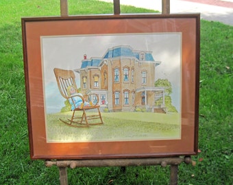 Victorian House Print by Jack Appleton Framed Signed by the artist #29 of 100