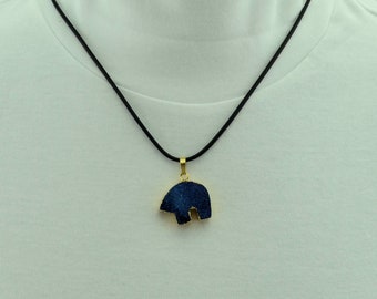 Blue Bear pendant Necklace