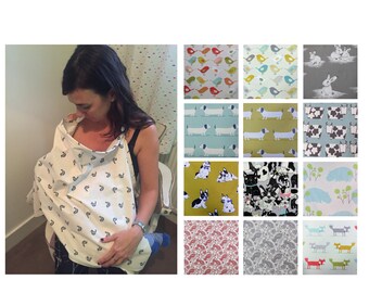 NURSING Cover, BREASTFEEDING COVER, cotton nursing cover, Hooter Hider, Nursing Apron, modesty blanket, mum / toddler poncho