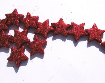Cluster stars red Christmas Floristdeko star Glitter stars
