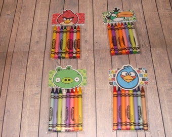 Angry Birds Made To Order Crayon Favor Bags
