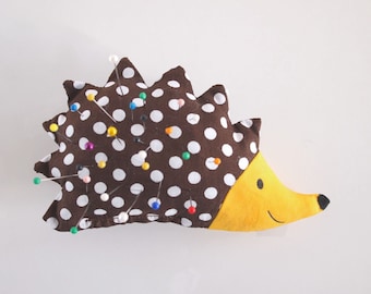 pincushion, needle cushion, hedgehog, sewing accessory, hedgehog pincushion