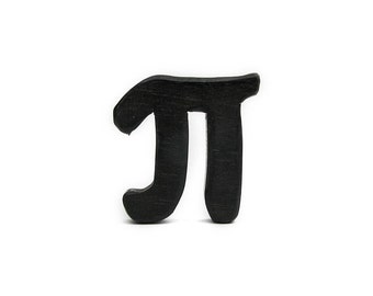 Pi Ebony Wood Hand Carved Pendant by Tanja Sova
