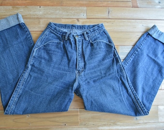 Vintage 70s 80s High Rise Jeans 13 Long by Normandee Rose