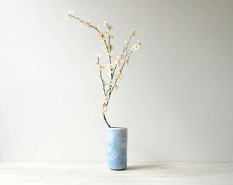Vintage Blue Studio Pottery Vase, Handmade Vase, Flower Vase, Decorative Vase