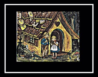 528 Hansel and Gretal Vintage Dictionary Art