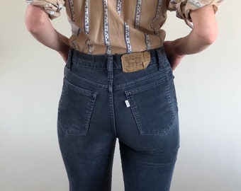 70s Levi's Corduroys Navy Blue Student Fit USA | size 2