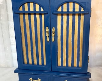 Jewelry Armoire, Large Jewelry Box, Wood Jewelry Box, , Large Jewelry Armoire, Upcycled Jewelry Box, Vintage Jewelry Box, Jewelry Cabinet,