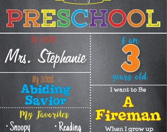 first day of preschool template