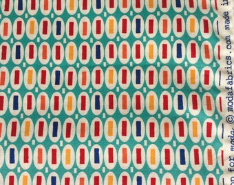 American Jane Pezzy Print aqua multi moda fabrics Fat Quarter yard or more