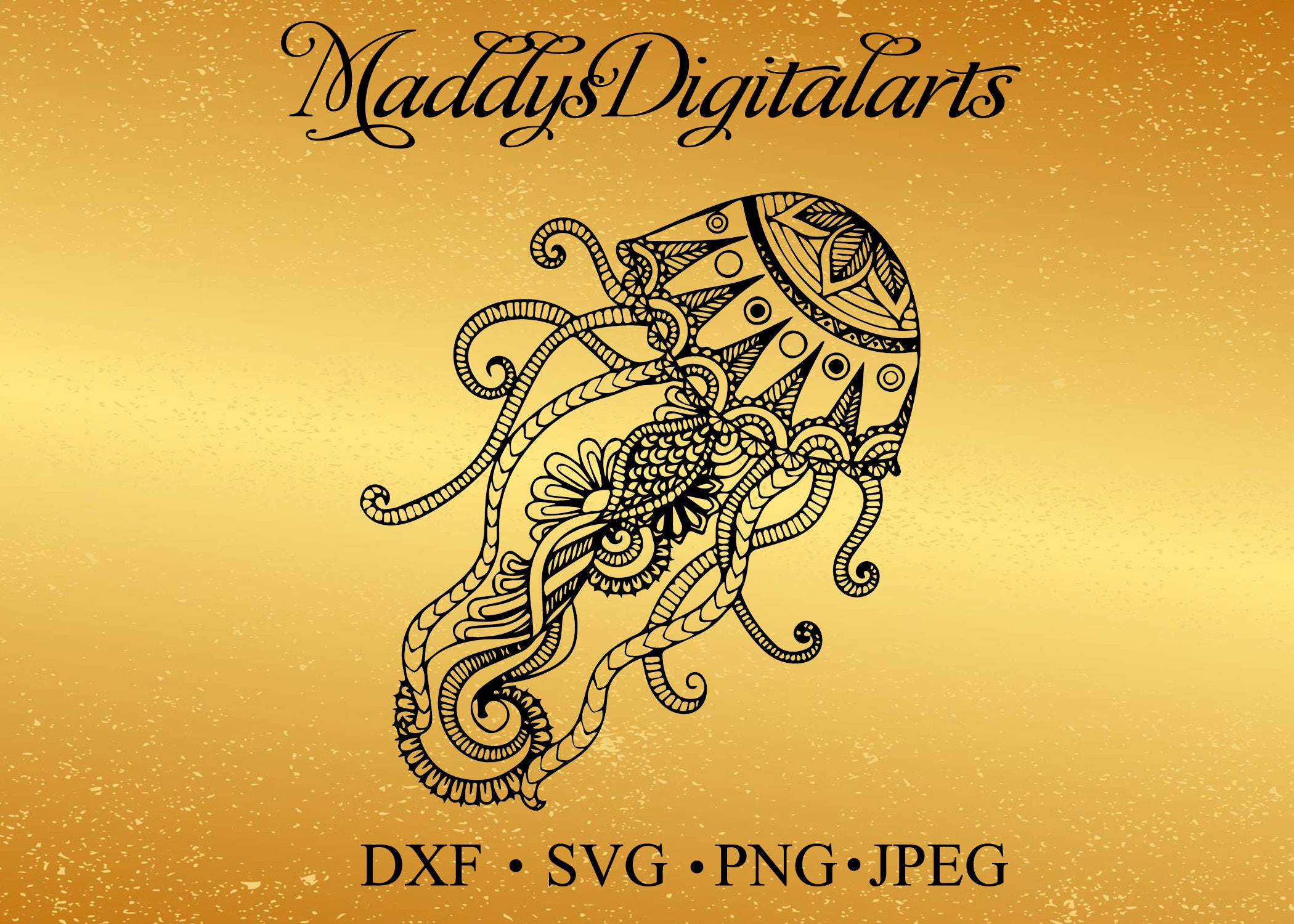 Download Mandala Style Jellyfish Svg / Mandala SVG / Jellyfish Mandala