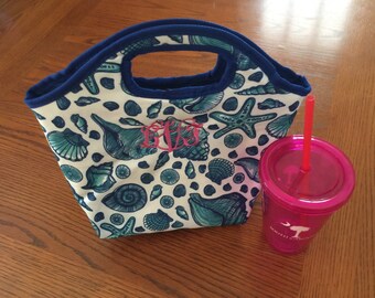 Monogrammed Insulated Lunch Tote- Personalized Lunch Bag- Cooler Bag