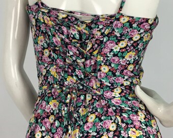 1990s floral skater dress/vintage skater dress