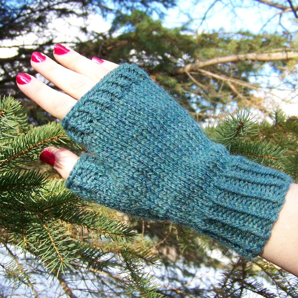 Fingerless Gloves Knitting PATTERN PDF Knitted Fingerless